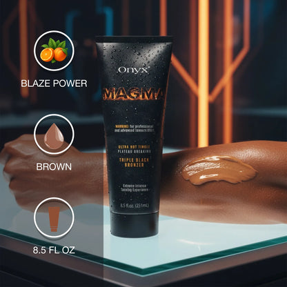 Magma Hot Tingle Sunbed Cream - Triple Bronzer - Ultra-Dark & Fiery Tan