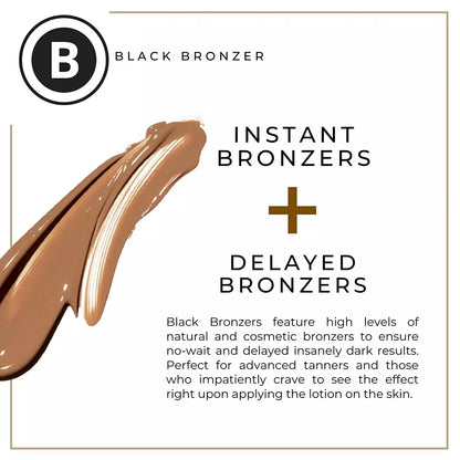 Black Cashmere Tanning Lotion | Ultra Dark Bronzer | Deep Tan & Silky Skin