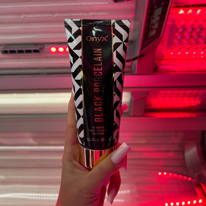 Black Porcelain Tanning Lotion | White Bronzer | Flawless Dark Tan