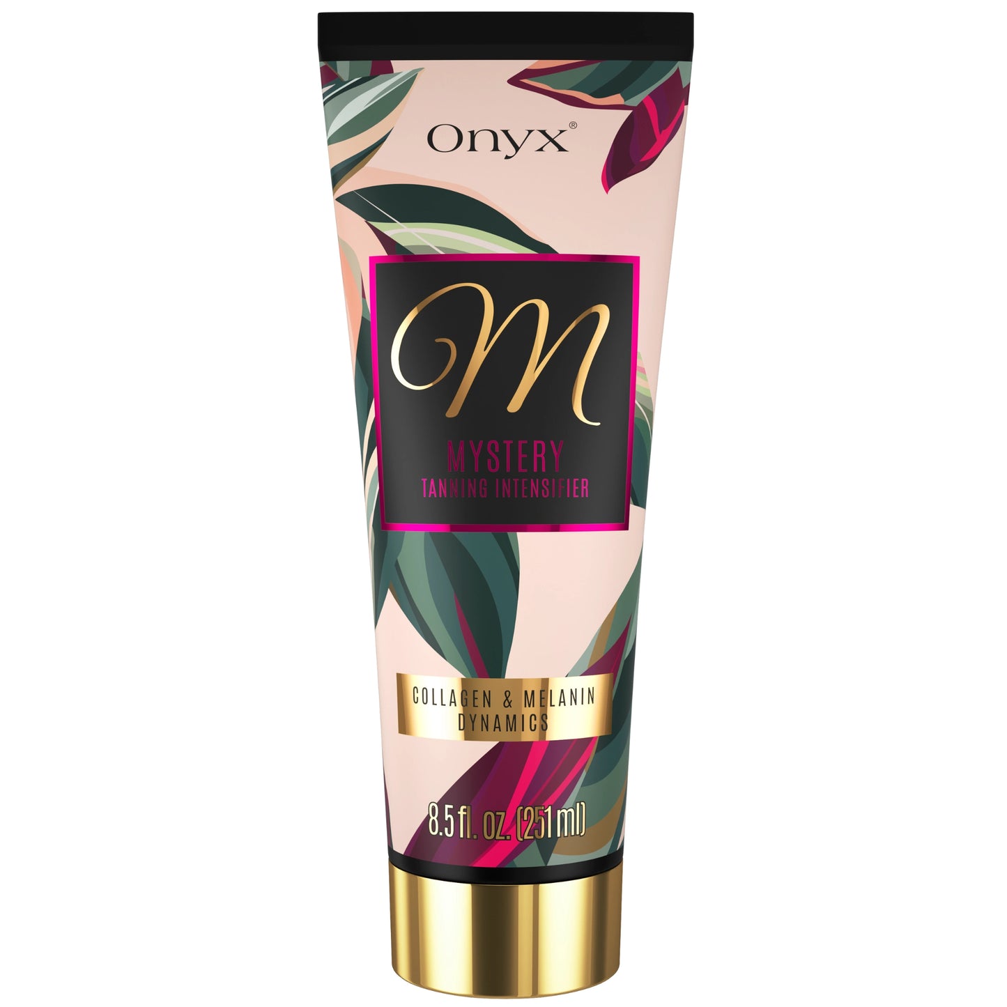 Onyx Mystery sunbed accelerator cream tube front view, 251 ml