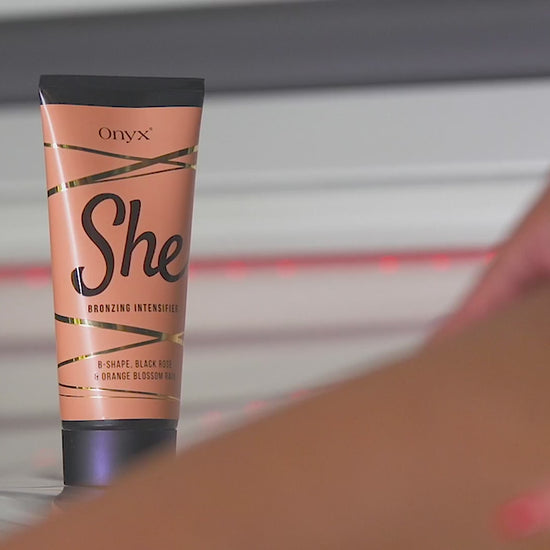 Elevate your tanning experience with She tanning lotion, a premium blend of accelerators and bronzers designed for a deep, golden glow and intense hydration.