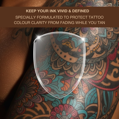 Tattoo Sunbed Cream with Bronzer – Dark Tan & Tattoo Care
