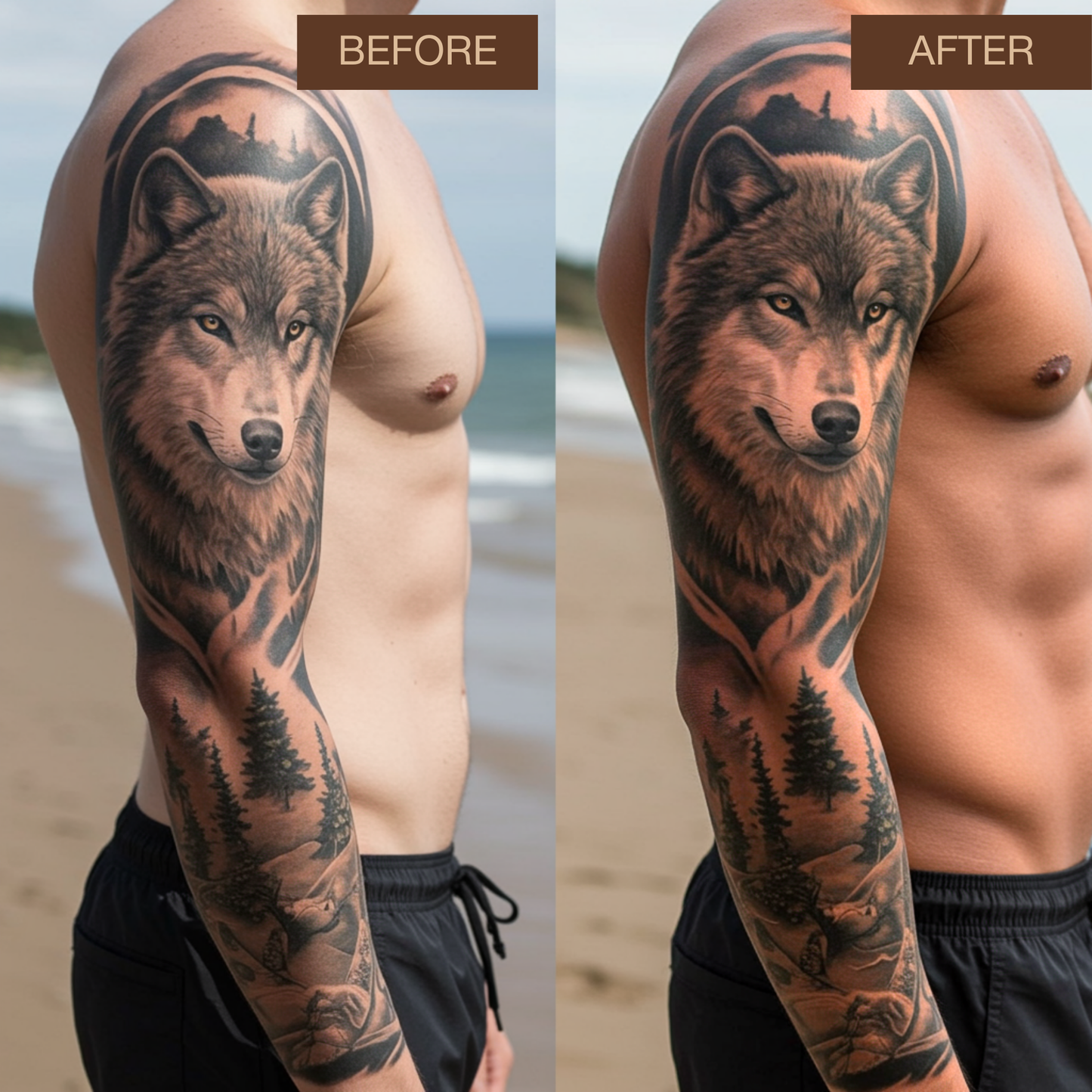 Tattoo Sunbed Cream with Bronzer – Dark Tan & Tattoo Care