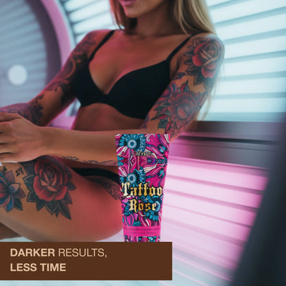 Tattoo Rose Sunbed Bronzing Accelerator for Women with Tattoo Care